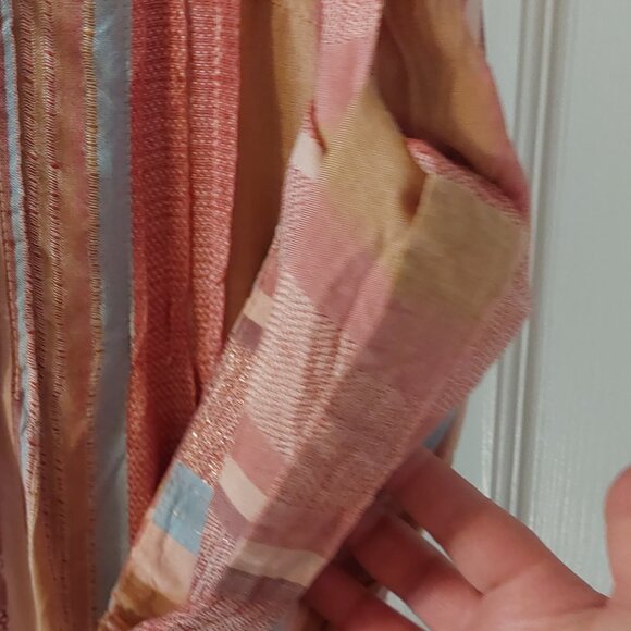 Women's Plus Size 2X Striped Button down Blouse Shirt Pastel colors 3/4 Sleeves - Picture 6 of 13